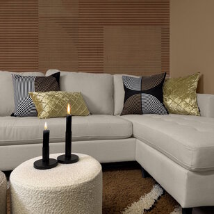 Sierkussen Velvet Cross Goud | 45 x 45 cm | Velvet/Polyester