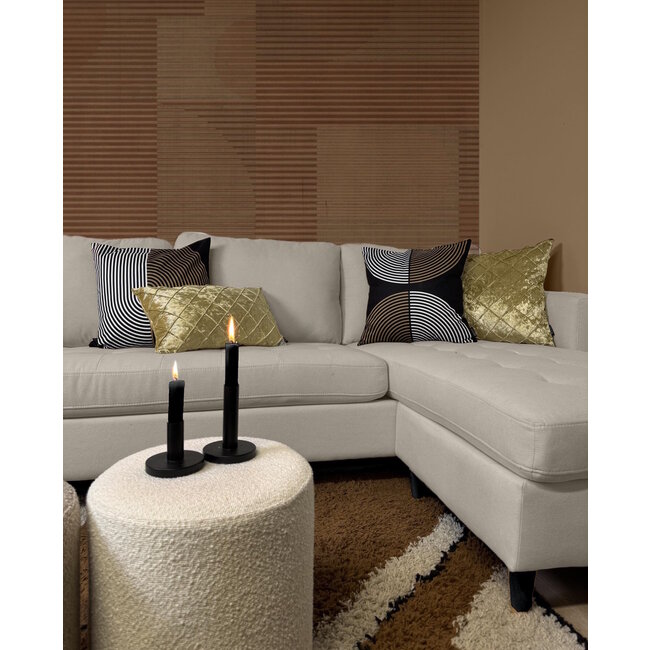 Velvet Cross Goud Kussenhoes | 45x45 cm | Velvet/Polyester