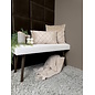 Velvet Cross Beige Kussenhoes | 45x45 cm | Velvet/Polyester