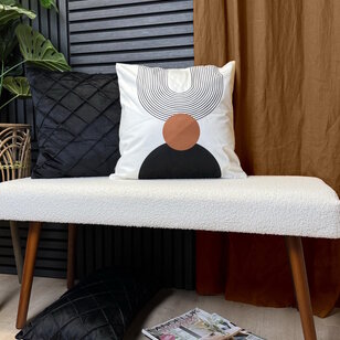 Sierkussen Velvet Cross Zwart | 45 x 45 cm | Velvet/Polyester
