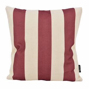 Ela Stripe Wijnrood Kussenhoes | 45x45 cm | Katoen/Linnen