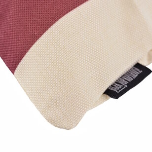 Ela Stripe Wijnrood Kussenhoes | 45x45 cm | Katoen/Linnen