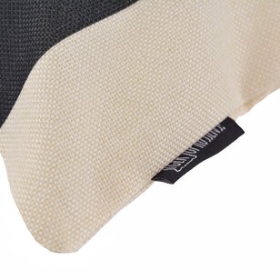 Ela Stripe Zwart Kussenhoes | 45x45 cm | Katoen/Linnen