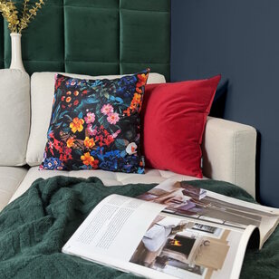Velvet Rood Kussenhoes | 45x45 cm | Polyester