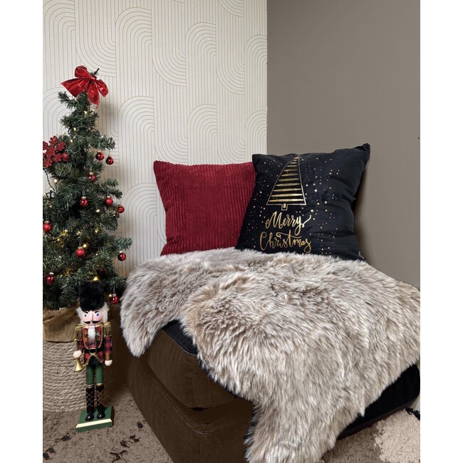 Corduroy Dunkelrot Kissenbezug | 45x45 cm | Polyester