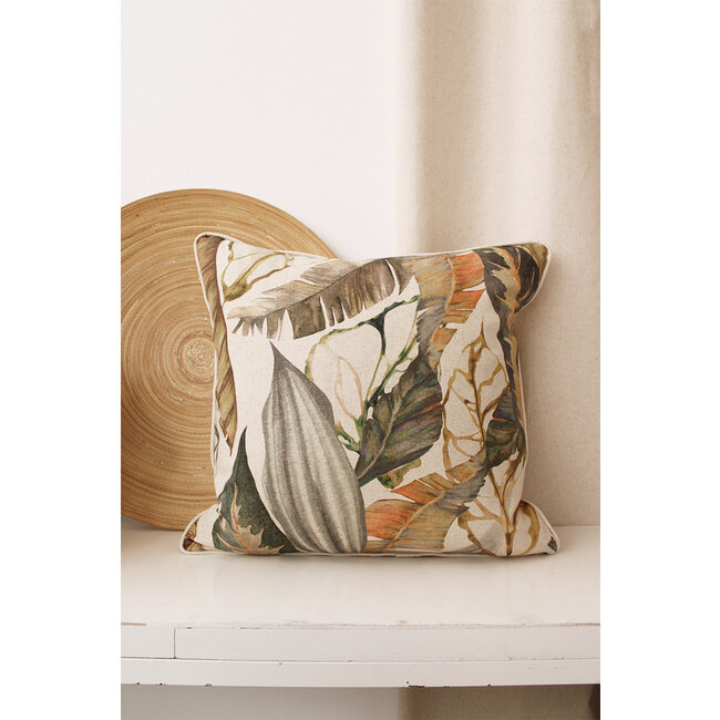 Sierkussen Janaé Jungle Orange | 45 x 45 cm | Katoen/Linnen