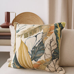 Janaé Jungle Blue Kussenhoes | 45x45 cm | Katoen/Linnen