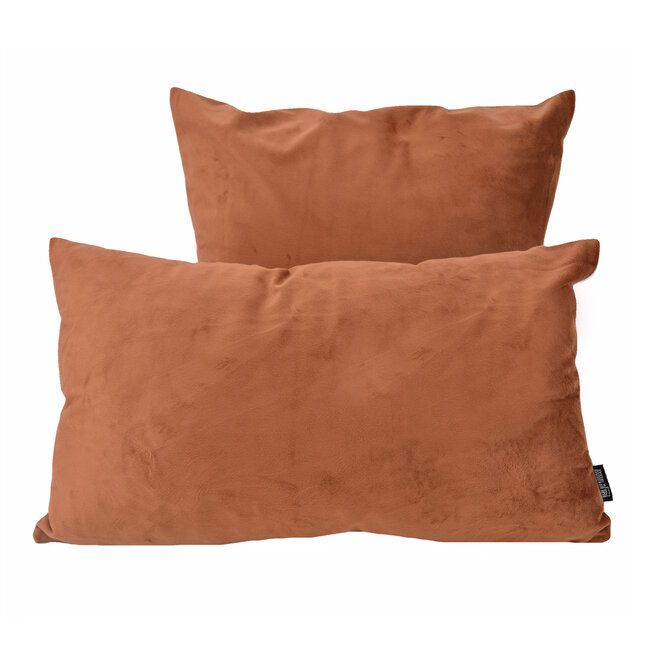 Velvet Bruin Long | 30 x 50 cm | Kussenhoes | Polyester