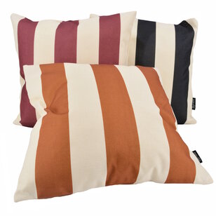 Sierkussen Ela Stripe Wijnrood | 45 x 45 cm | Katoen/Linnen