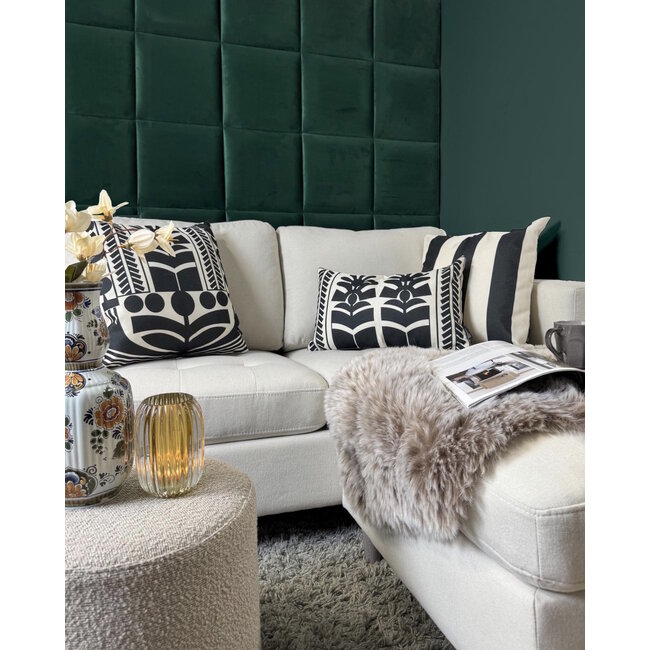 Sierkussen Ela Stripe Zwart | 45 x 45 cm | Katoen/Linnen