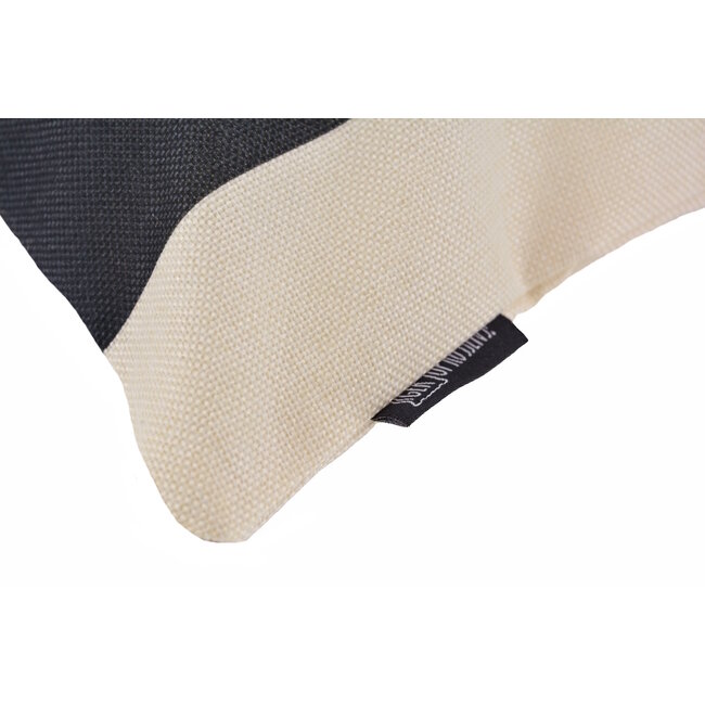 Sierkussen Ela Stripe Zwart | 45 x 45 cm | Katoen/Linnen