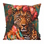 Sierkussen Flower Leopard #1 | 45 x 45 cm | Katoen/Polyester