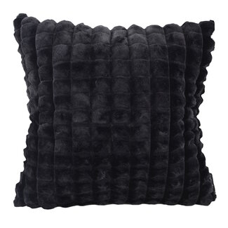 NOVÉE Mimi Fur Zwart Kussenhoes | 45x45 cm | Polyester