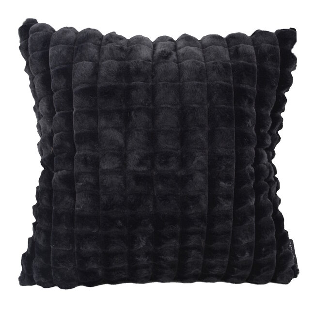 Sierkussen Mimi Fur Zwart | 45 x 45 cm | Polyester