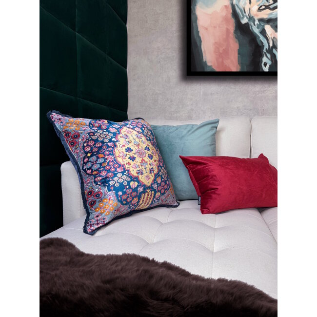 Sierkussen Velvet Donkerrood Long | 30 x 50 cm | Velvet/Polyester