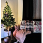 Sierkussen Merry Christmas - Pink #4 | 45 x 45 cm | Katoen/Linnen