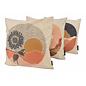 Sunflower Circle Kussenhoes | 45x45 cm | Katoen/Linnen
