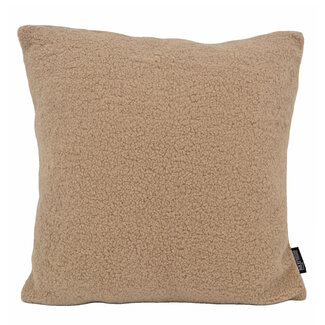 Gek op kussens! Teddy Taupe Kussenhoes | 45x45 cm | Polyester