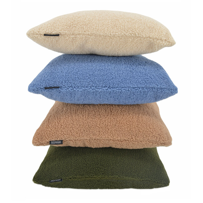 Teddy Olivgrün Kissenbezug | 45x45 cm | Polyester