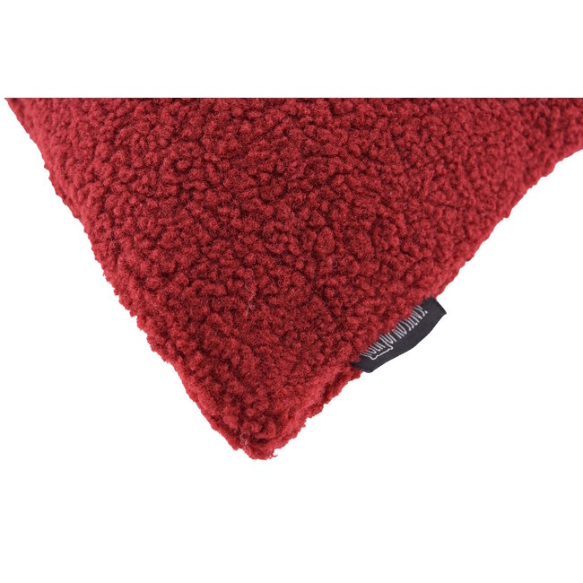 Sierkussen Teddy Donkerrood | 45 x 45 cm | Polyester