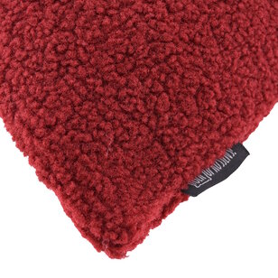 Teddy Donkerrood Kussenhoes | 45x45 cm | Polyester