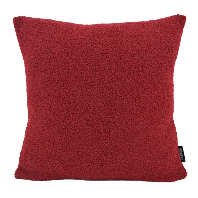 Sierkussen Teddy Donkerrood | 45 x 45 cm | Polyester
