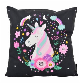 Gek op kussens! Unicorn/Eenhoorn #2 Kussenhoes | 45x45 cm | Katoen/Polyester