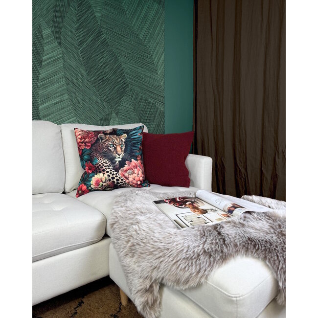 Teddy Dunkelrot Kissenbezug | 45x45 cm | Polyester