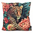 Gek op kussens! Sierkussen Flower Leopard #3 | 45 x 45 cm | Katoen/Polyester