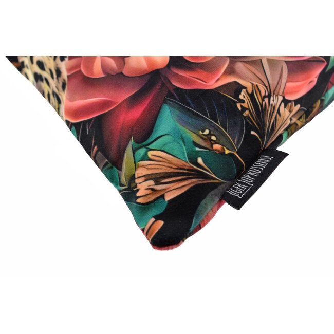 Flower Leopard #3 Kissenbezug | 45x45 cm | Baumwolle/Polyester