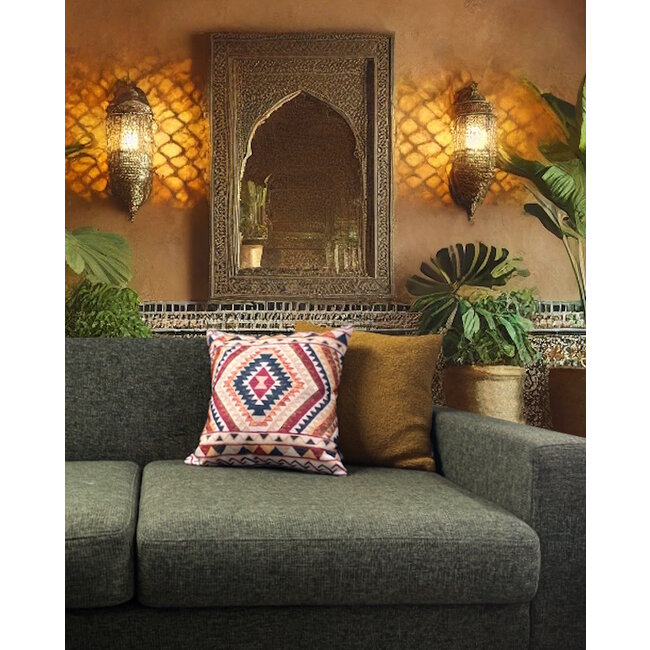 Dounia Aztec Kissenbezug | 45x45 cm | Baumwolle/Leinen