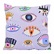 Sierkussen Colorful Eyes Lila | 45 x 45 cm | Katoen/Polyester