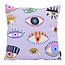 Gek op kussens! Colorful Eyes Lila Kussenhoes | 45x45 cm | Katoen/Polyester