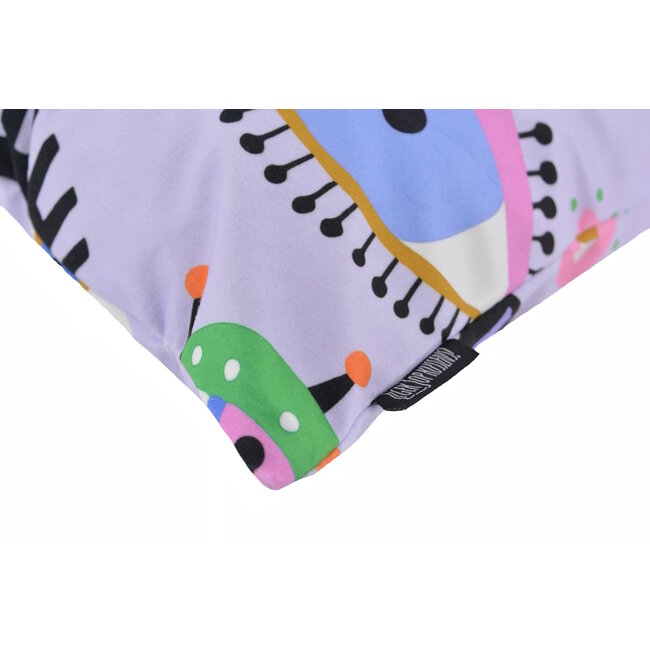 Colorful Eyes Lila Kissenbezug | 45x45 cm | Baumwolle/Polyester