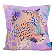 Lila Luipaard Kussenhoes | 45x45 cm | Katoen/Polyester