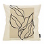 Gek op kussens! Japandi Leaves Kussenhoes | 45x45 cm | Katoen/Linnen