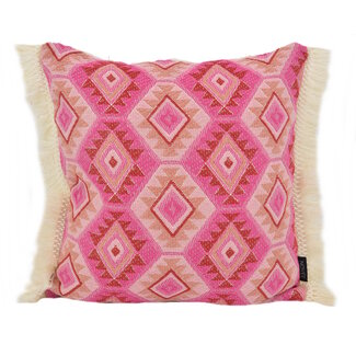 NOVÉE Aztec Pink Kissenbezug | 45x45 cm | Baumwolle/Leinen