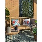 Diamond Oranje/Aqua - Outdoor Kussenhoes | 45x45 cm | Katoen