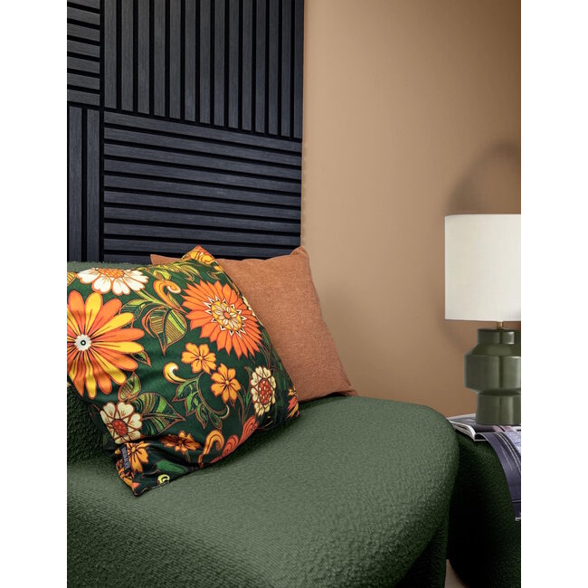 Sierkussen Retro Lou Flowers | 45 x 45 cm | Katoen/Polyester