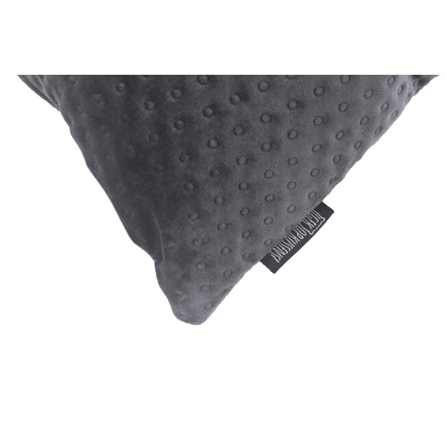 Sierkussen Silver Grey Button Velvet | 45 x 45 cm | Velvet/Polyester