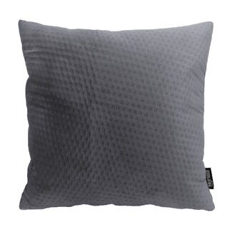 Gek op kussens! Sierkussen Silver Grey Button Velvet | 45 x 45 cm | Velvet/Polyester