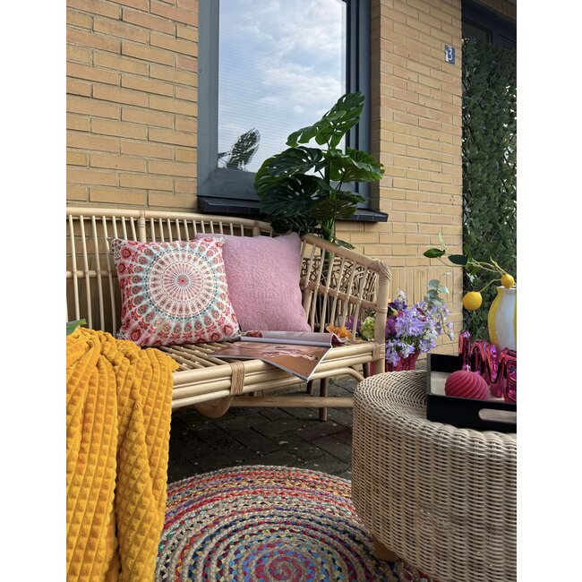 Ibiza Circle Kussenhoes | 45x45 cm | Katoen/Linnen