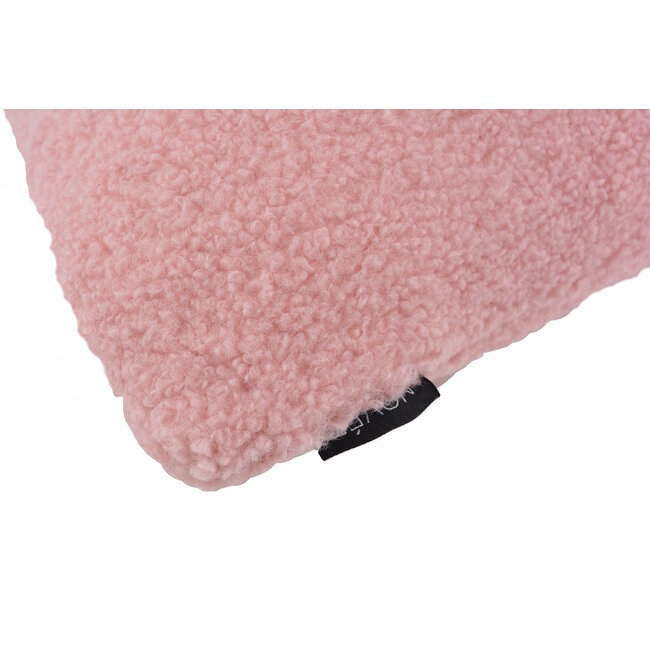 Teddy Hellrosa Kissenbezug | 45x45 cm | Polyester