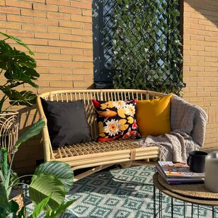 Zara Zwart - Outdoor Kussenhoes | 45x45 cm | Polyester