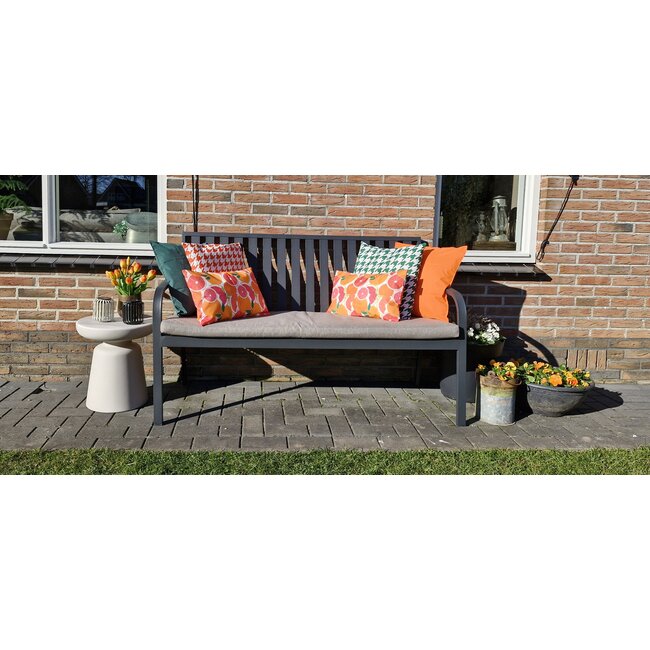 Pied-de-Poule Donkergroen - Outdoor Kussenhoes | 45x45 cm | Katoen