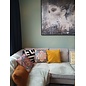 Velvet Donkergeel Kussenhoes | 45x45 cm | Polyester