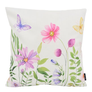 NOVÉE Aquarel Flower - Outdoor Kussenhoes | 45x45 cm | Katoen/Polyester
