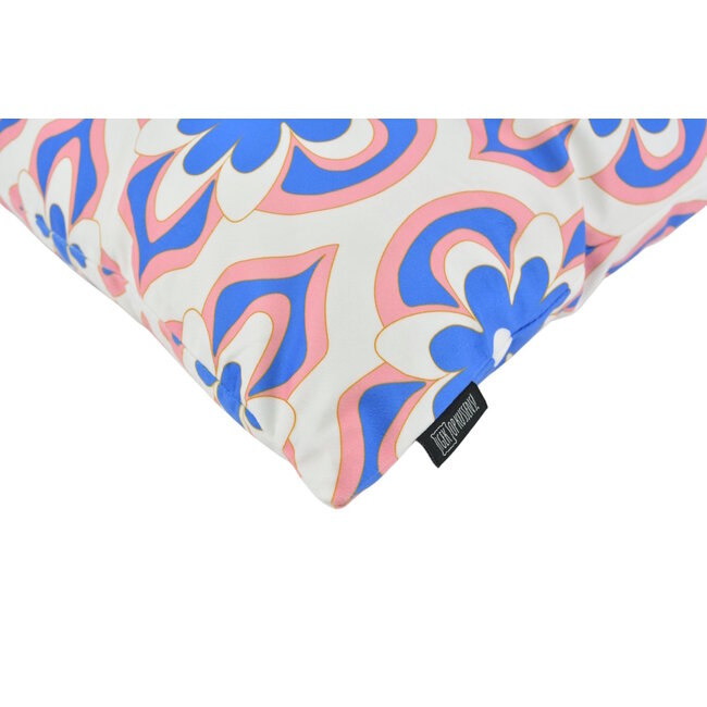 Pink Blue Bloom Kissenbezug | 45x45 cm | Baumwolle/Polyester
