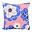 Gek op kussens! Pink Blue Flower Kussenhoes | 45x45 cm | Katoen/Polyester