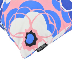 Pink Blue Flower Kussenhoes | 45x45 cm | Katoen/Polyester